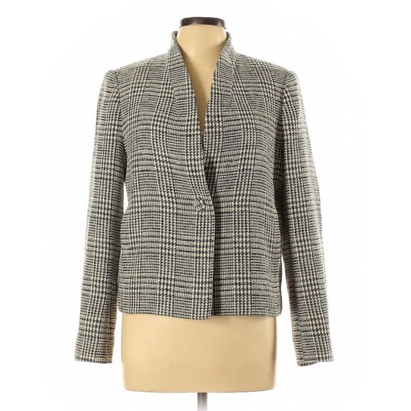 Club Monaco Jackets & Blazers - Club Monaco Wool Blend Plaid Jacket Size 10